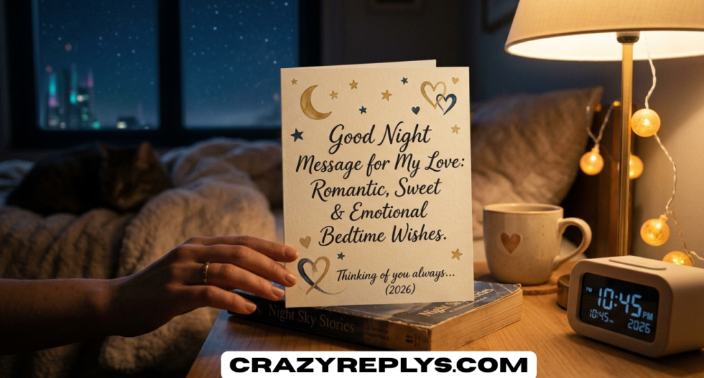 Good Night Message for My Love: Romantic, Sweet & Emotional Bedtime Wishes (2026) 