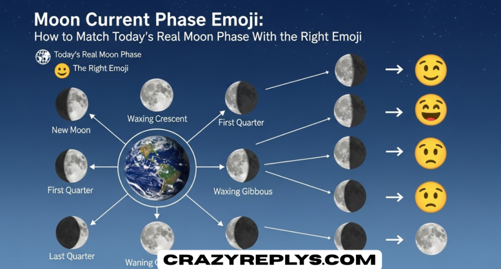 Moon Current Phase Emoji: How to Match Today's Real Moon Phase With the Right Emoji