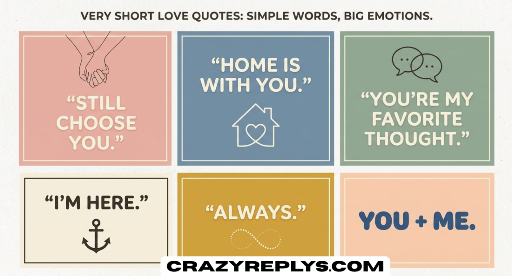 Very Short Love Quotes – Simple Words That Create Big Emotions in Relationships