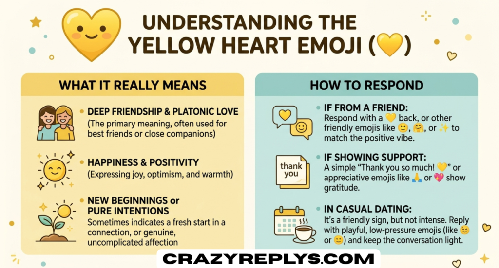 Yellow Heart Emoji Meaning: What It Really Means and How to Respond
