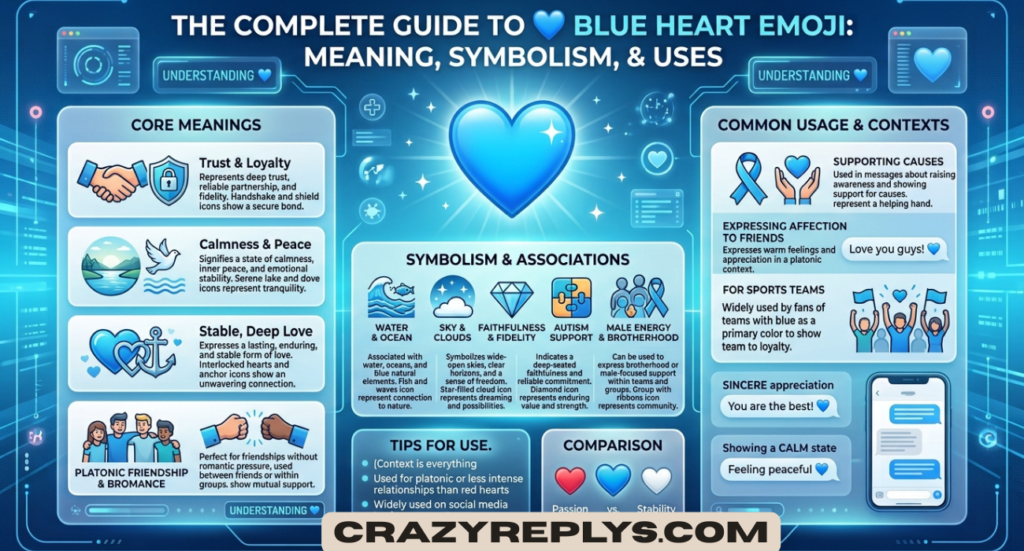 Blue Heart Emoji Mean: Complete Guide to 💙 Meaning, Symbolism, and Uses