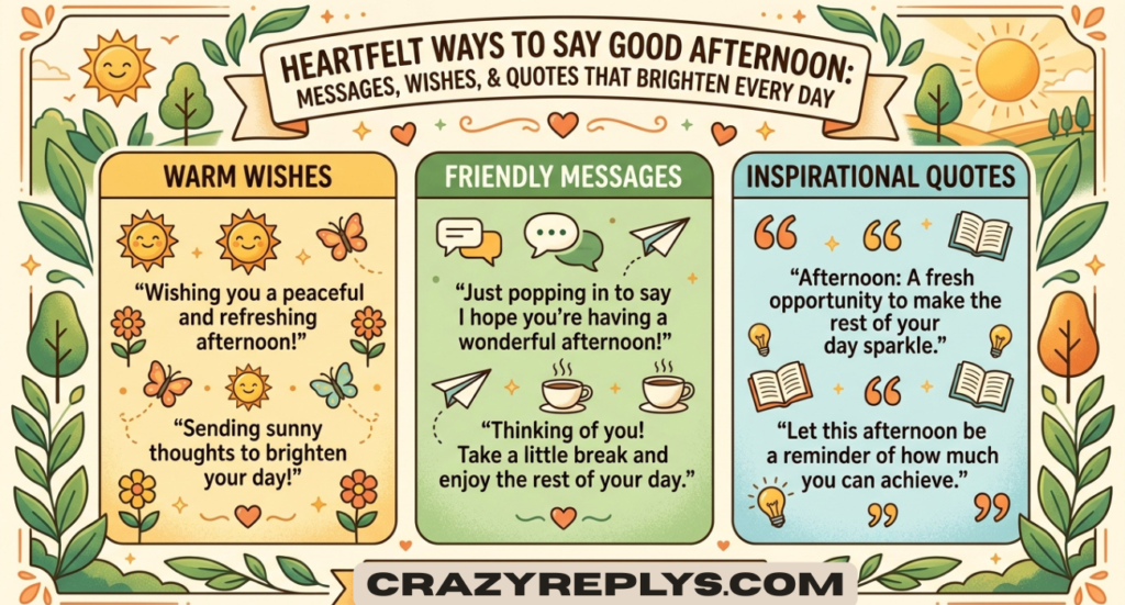 Heartfelt Ways to Say Good Afternoon: Messages, Wishes, and Quotes That Brighten Every Day