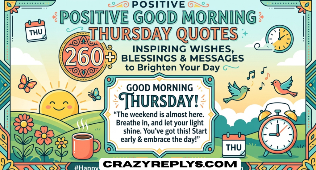 Positive Good Morning Thursday Quotes: 260+ Inspiring Wishes, Blessings & Messages to Brighten Your Day
