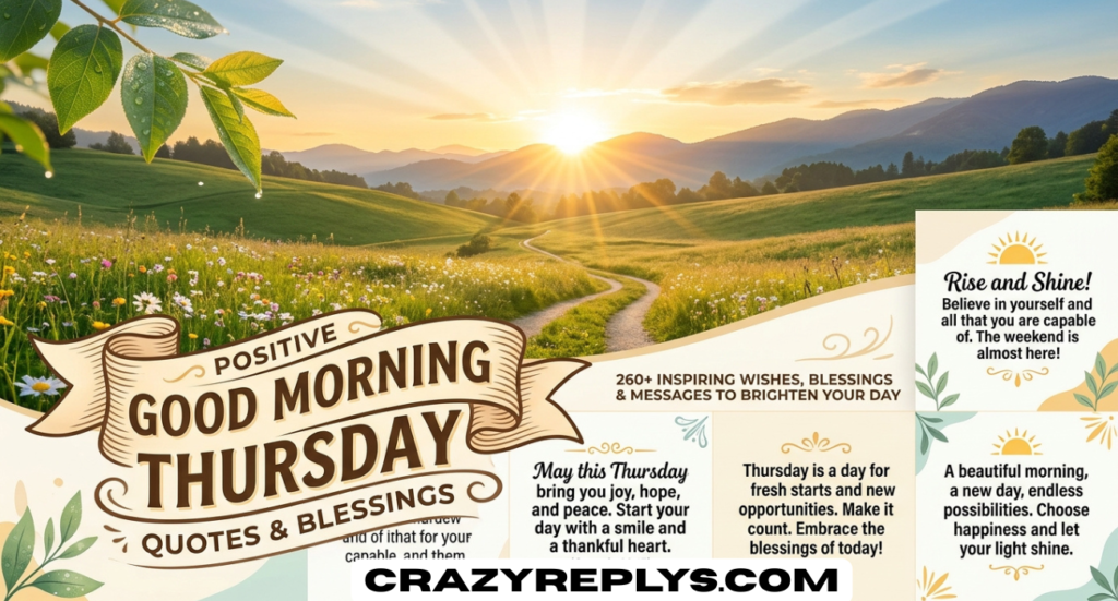 Positive Good Morning Thursday Quotes: 260+ Inspiring Wishes, Blessings & Messages to Brighten Your Day