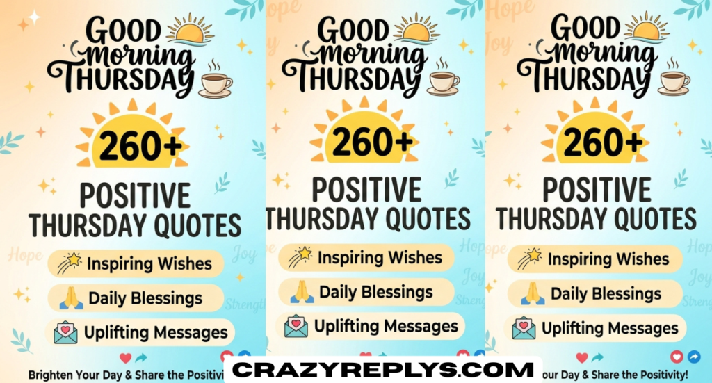 Positive Good Morning Thursday Quotes: 260+ Inspiring Wishes, Blessings & Messages to Brighten Your Day