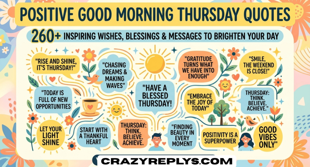 Positive Good Morning Thursday Quotes: 260+ Inspiring Wishes, Blessings & Messages to Brighten Your Day