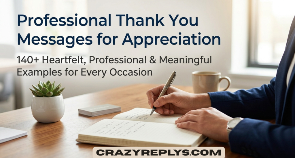 Professional Thank You Messages for Appreciation: 140+ Heartfelt, Professional & Meaningful Examples for Every Occasion