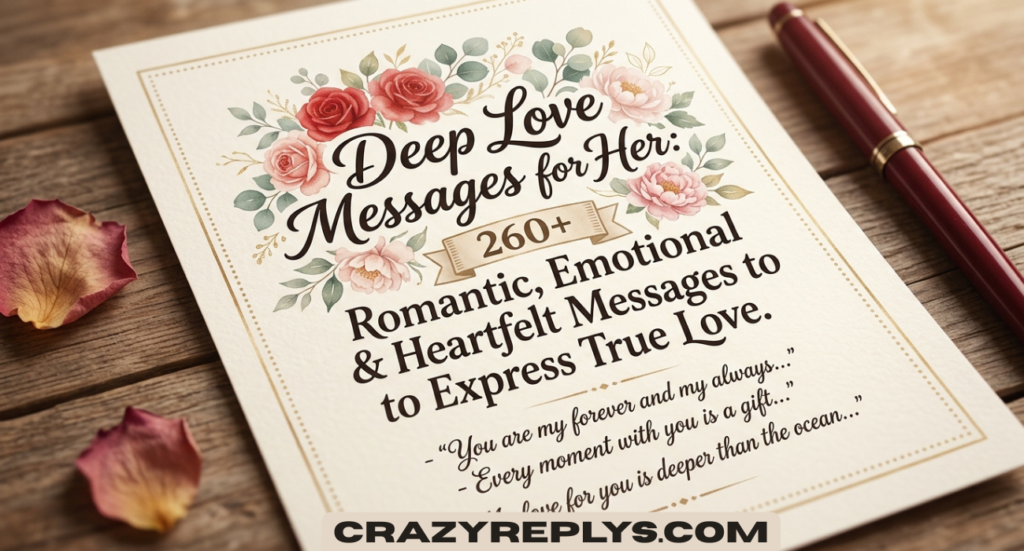 Deep Love Messages for Her: 260+ Romantic, Emotional & Heartfelt Messages to Express True Love
