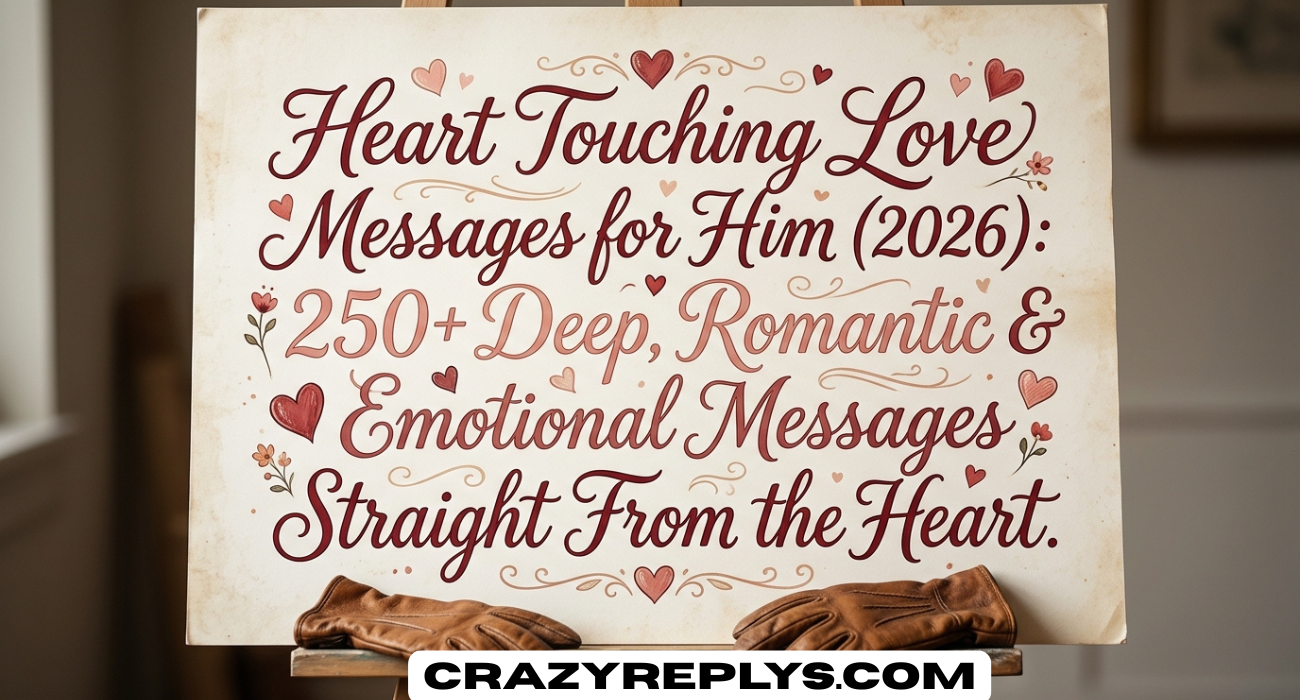 Heart Touching Love Messages for Him (2026): 250+ Deep, Romantic & Emotional Messages Straight From the Heart