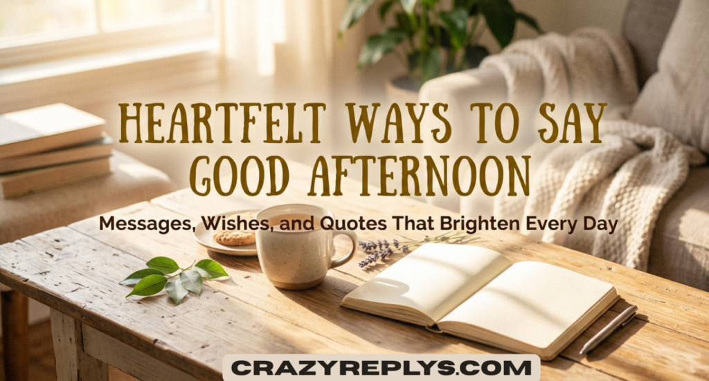 Heartfelt Ways to Say Good Afternoon: Messages, Wishes, and Quotes That Brighten Every Day