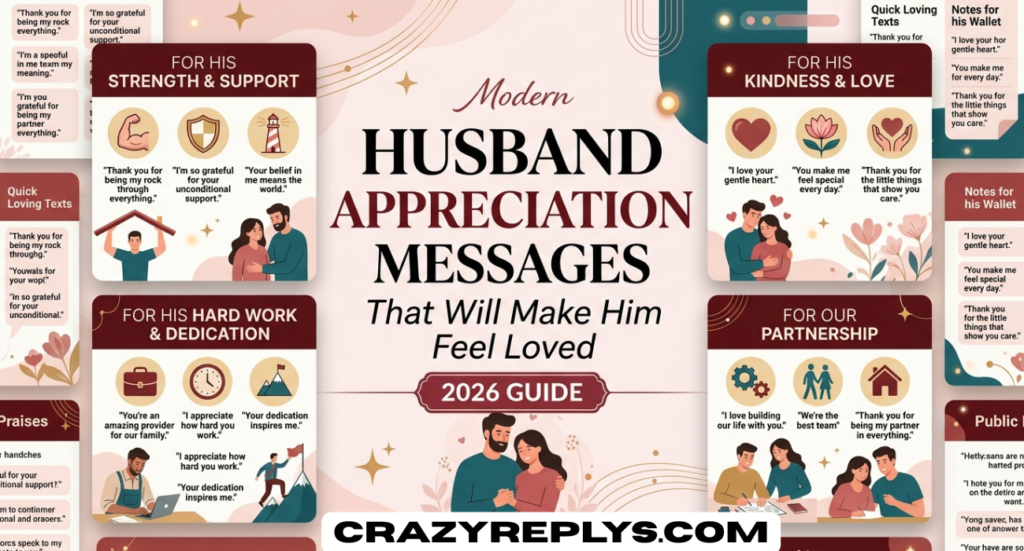 Husband Appreciation Messages That Will Make Him Feel Loved (2026 Guide)